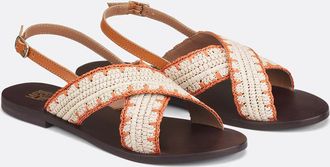 La Redoute Collections Platte sandalen in raffia