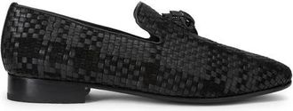 Kurt Geiger Ace Woven Slip-On Loafer in Charcoal at Nordstrom, Size 10.5
