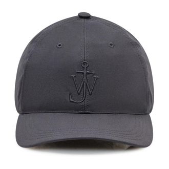 J.W.Anderson Waxed Cotton Baseball Cap - Heren - Petten - Zwart - ONE Size - Katoen - Accessoires
