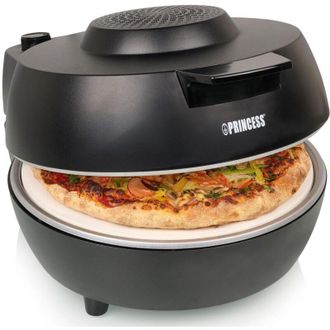 Princess Forno per Pizza Pro 115005 Potenza 1200 Watt Temperatura Massima 400 &deg;c 2 Palette per Pizza Incluse Colore Nero - Princess