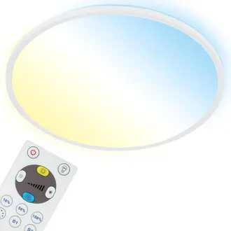 Briloner Panel Led Cct Slim, Di&aacute;metro 29,3 Cm, 18 W, Color Blanco