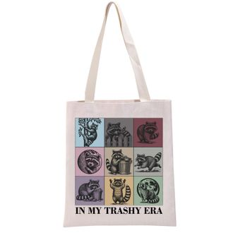 Generic PYOUL Funny Raccoon Gift My Trashy Era Tote Bag Feral Raccoon Handbag Trending Meme Gift Raccoon Lover Gift (My Trashy Era Tote)