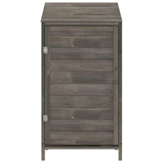 Berkfield Home Garden Shed Anthracite 55x52x112 cm Solid Wood Fir in Charcoal | Size: 55 x 52 x 112 cm