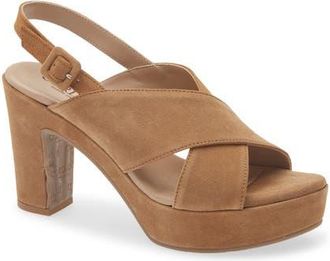 Cordani Teresa Slingback Platform Sandal in Fawn Suede at Nordstrom, Size 8.5Us