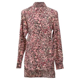 Victoria Beckham Printed Long Back Shirt in Multicolor Viscose
