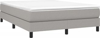 vidaXL Box Spring Bed Frame Light Grey Double Fabric (UK/IE/FI/NO only) vidaXL