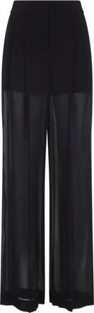 Alberta Ferretti Alberta Ferretti, Wide Trousers, female, Black, Size: S Georgette Pants
