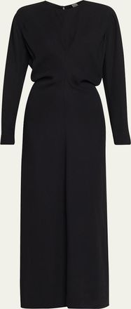 Toteme Slouch Waist Long-Sleeve Ankle Dress