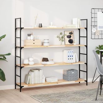 Berkfield Home Floating Shelf 120x30x2 cm Untreated Solid Wood Acacia in Brown | Size: 120 x 30 x 2 cm