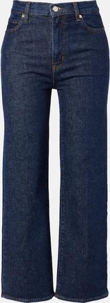 Frame Denim Cropped high-rise wide-leg jeans
