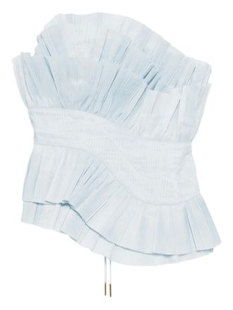 Acler Treamil top - women - Polyester - 12 - Blue