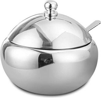 OEM Azucarero De Acero Inoxidable, Para Especias, Con Tapa Y Cuchara Para Sal, Az&uacute;car, Caf&eacute;, T&eacute;, Hierbas, Etc