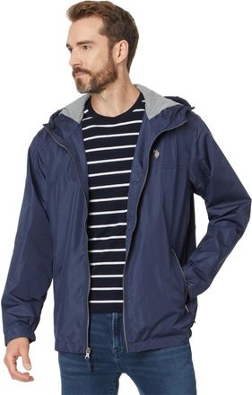 U.S.Polo Association U. S. Polo Assn. Windbreaker Jacket Mens Navy Blue Hooded Full Zip GBO3065