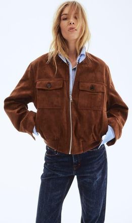 H&M Napped Jacket in Brown at Nordstrom, Size Xx-Large