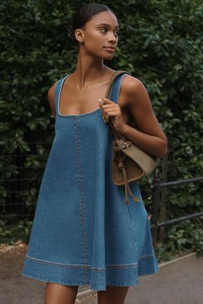 Maeve Keiko Denim Mini Dress