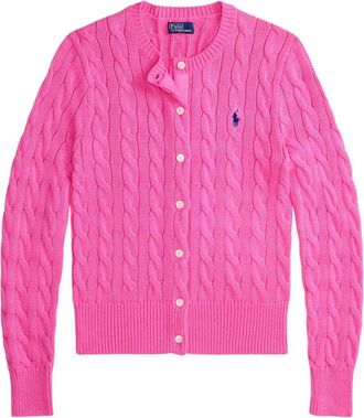 Polo Ralph Lauren Cardigan in cotone a trecce - Rosa