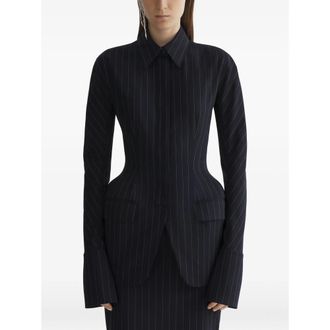 MUGLER Pinstripe Tailored Jacket