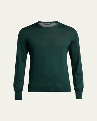 Tom Ford Mens Fine Gauge Cashmere-Blend Sweater