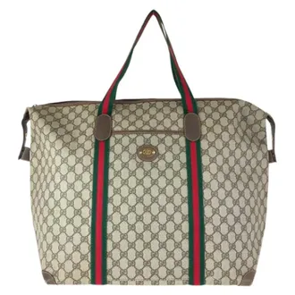 Gucci Vintage, unisex, Beige, ONE Size, Pre-owned Canvas Reistas