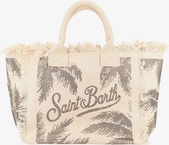 MC2 Saint Barth Borsa a spalla Vanity in canvas con dettaglio strass - MC2 SAINT BARTH - gender_Woman