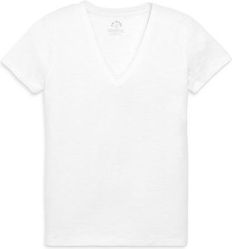 primary Womens Fit Classic Slub V-Neck Tee in White at Nordstrom, Size Xx-Large