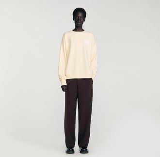 Sandro Sudadera con parche de flor