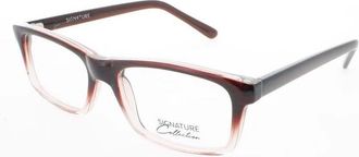 Signature Unisex Brown Rectangular Eyeglass Frames S7023BrownFade51