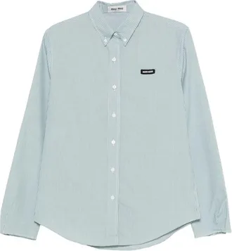 Miu Miu Check-pattern Buttoned Shirt