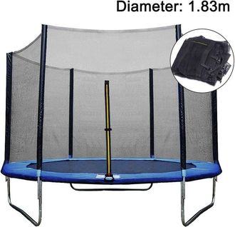 OEM Filet De S&eacute;curit&eacute; Pour Trampoline - &Oslash; 183 Cm - Hauteur 1,8 M - Poly&eacute;thyl&egrave;ne Pe Anti-uv - Pour 6 Ou 8 Poteaux - 1 Pi&egrave;ce