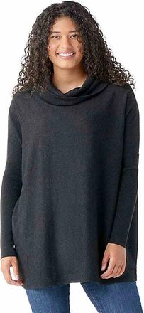 Smartwool Edgewood Poncho Womens Charcoal Wool Blend Sweater Cozy RED829