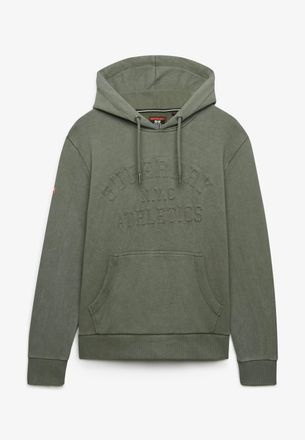 Superdry Kapuzensweatshirt SUPERDRY ATHLETIC EMBOSS RELAXED HOOD, Herren, Gr. XXL, surplus goods olive, angeraute Sweatware, Obermaterial: 100% Baumwolle, unif