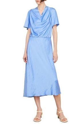 Vince Cowl Neck Crinkled Satin Dress in Aria at Nordstrom Rack, Size X-Large