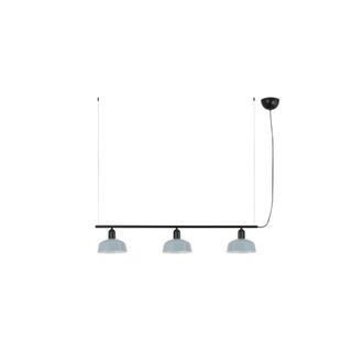 Netlighting Tatawin Small Bar Pendant Black Gloss Grayish Blue 3x E27