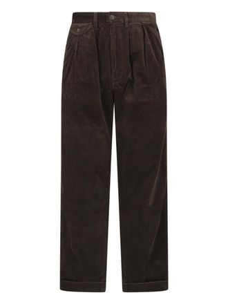 Polo Ralph Lauren Brown Whitman Pleated Front Corduroy Straight-Leg Pants
