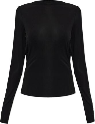 Cult Gaia Overhemden, Dames, Zwart, S, Leer, Vayda Top