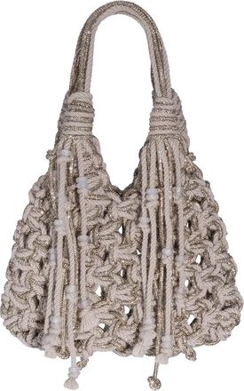 Hibourama Bags Golden Shadow Artisanal Wool Shoulder Bag