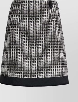 Moncler tweed mini skirt houndstooth pattern