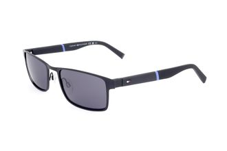 Tommy Hilfiger Mens 55 mm Matte Black Sunglasses