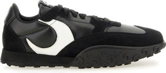 Marine Serre Sporty Black Sneakers With Leather And Suede Accents