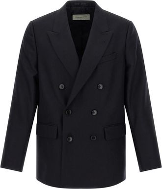 Dries Van Noten Buforden Blazer - Heren - Blazers - Blauw - M - Wol - Jassen