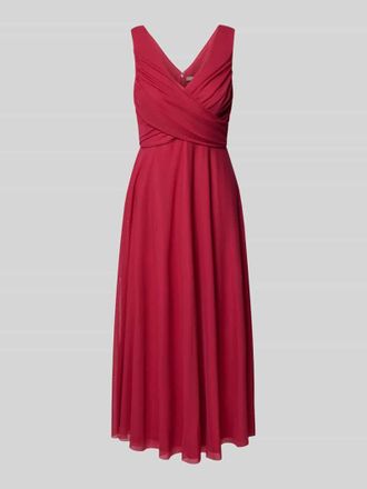 Christian Berg Cocktail Cocktailkleid mit V-Ausschnitt in Kirsche, Gr&ouml;&szlig;e 48