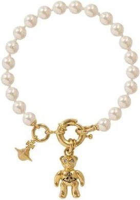 Vivienne Westwood Brazalete de Perlas Rub&iacute; - Accessories - Mujer - Blanco - ONE SIZE