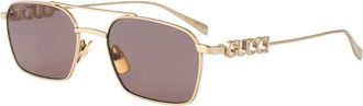 Gucci Chique dameszonnebril voor een stijlupgrade - Dames - Zonnebrillen - Geel - 54 MM - Accessoires
