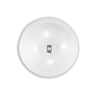 Netlighting Shell 4 Light Indoor Wall Ceiling Light Chrome with Clear Glass E27 in Grey