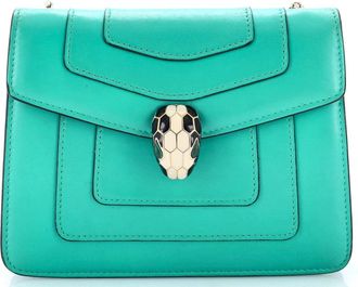 Bulgari Serpenti Forever Square Shoulder Bag Leather Small