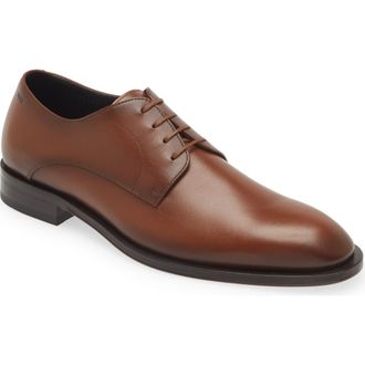 BOSS Derreck Plain Toe Derby in Medium Brown at Nordstrom Rack, Size 13Us / 12Uk