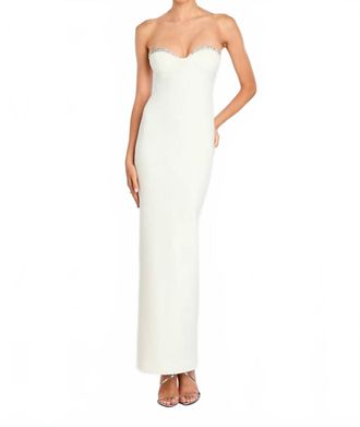 Retrof&ecirc;te Embellished Jessalyn Dress In White/ Silver