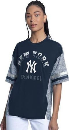 G-III 4Her by Carl Banks Womens G-III 4Her by Carl Banks Navy New York Yankees Off-Season Oversized Top at Nordstrom, Size X-Small