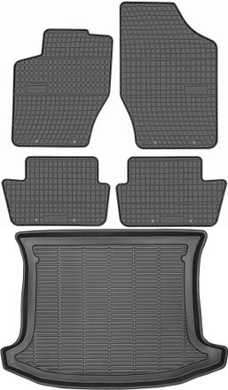 OEM Juego De Alfombrillas De Goma Para Coche Y Alfombrilla Para Maletero Para Peugeot 308 I Estate (2007-2013)