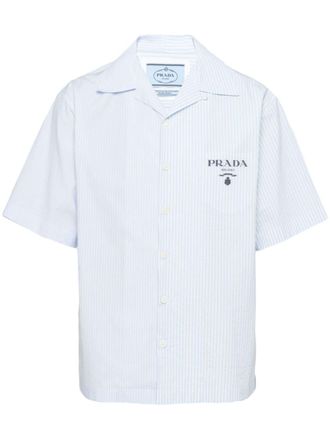 Prada striped cotton shirt - men - Cotton - S - White